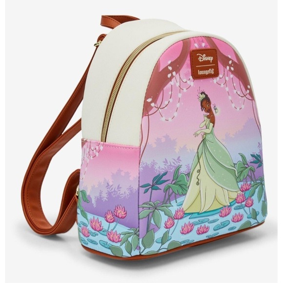 Loungefly Disney The Princess And The Frog Tiana Bayou  Loungefly Disney The Princess And The Frog Tiana Bayou Sunset Backpack & WALLET!